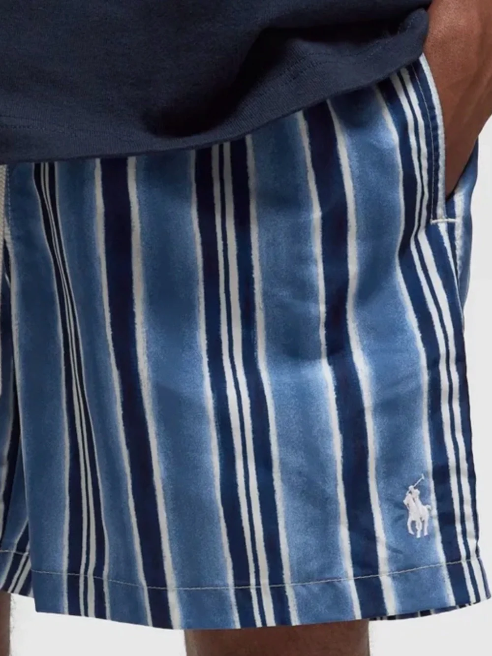 POLO RALPH LAUREN TRAVELER-MID-TRUNK shorts size 2XL blue striped